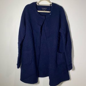 Navy Womens Tahari Cardigan